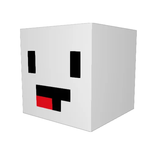 FlookV2 Minecraft avatar head, 3D render