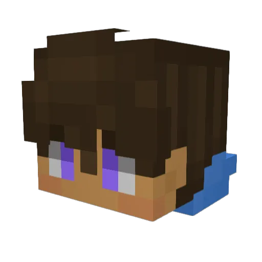 Floop4 Minecraft avatar head, 3D render