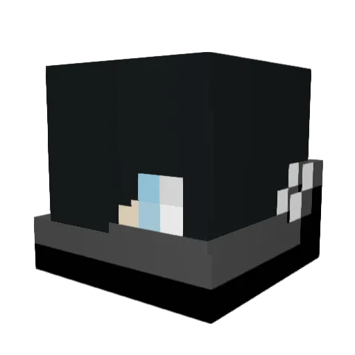 Floopzee Minecraft avatar head, 3D render