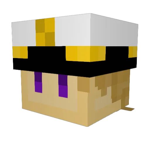 FlopPop Minecraft avatar head, 3D render