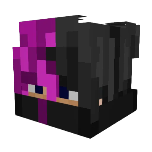 Flopes_1 Minecraft avatar head, 3D render
