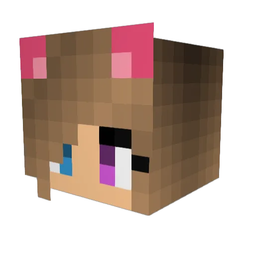 Flopinette83 Minecraft avatar head, 3D render