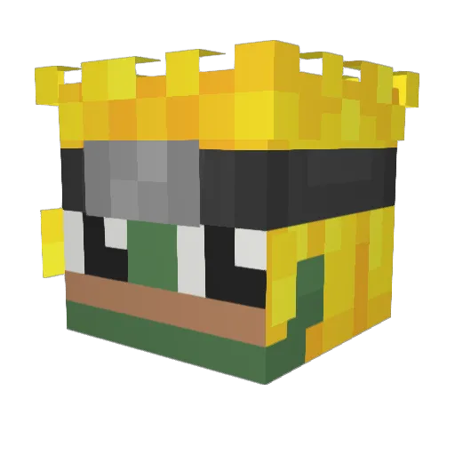 Flopooki Minecraft avatar head, 3D render