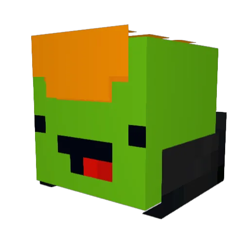 Flopp3r Minecraft avatar head, 3D render
