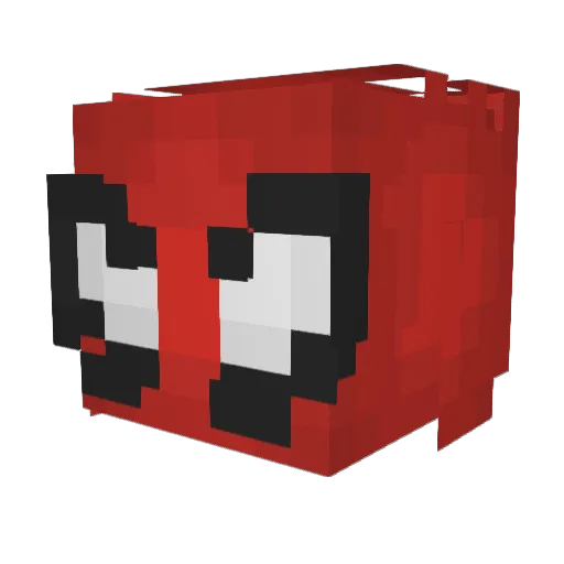 FloppaMontana Minecraft avatar head, 3D render