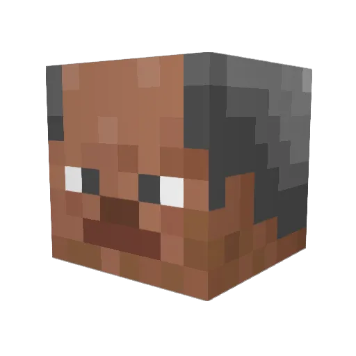 Floppiiii Minecraft avatar head, 3D render