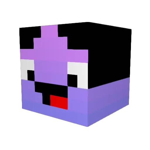 FloppyCrayon Minecraft avatar head, 3D render