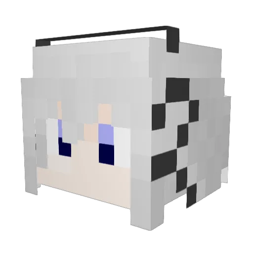 FloppyZhu Minecraft avatar head, 3D render