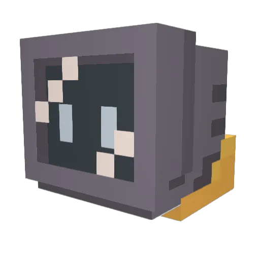 Floppyo Minecraft avatar head, 3D render