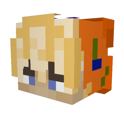 Flopzyy Minecraft avatar head, 3D render