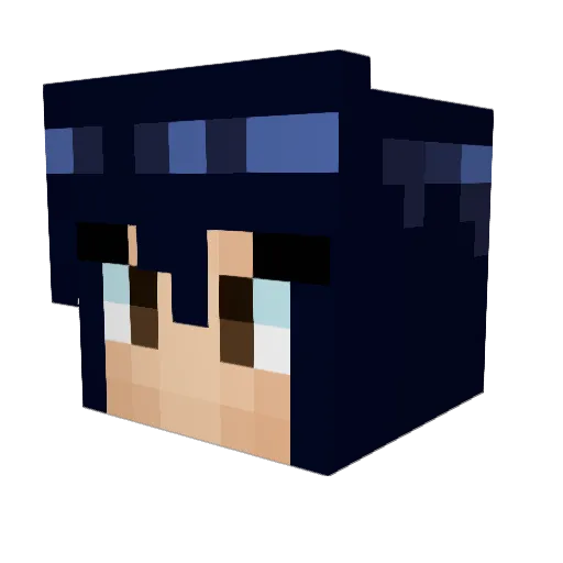 FlorDelMal88 Minecraft avatar head, 3D render