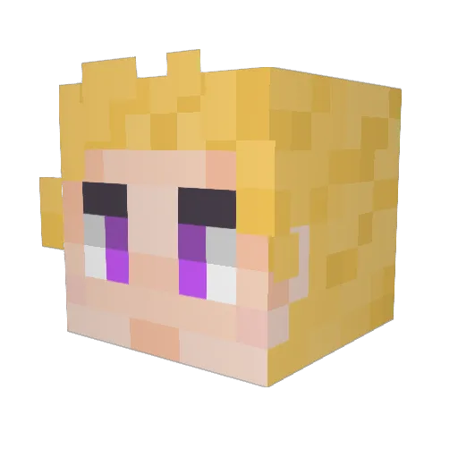 Flora11111 Minecraft avatar head, 3D render