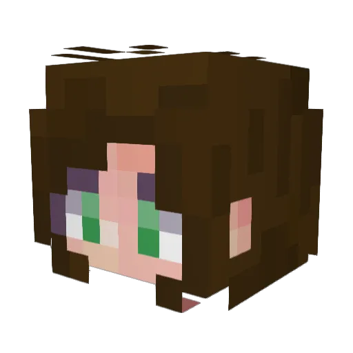 FloraGem Minecraft avatar head, 3D render