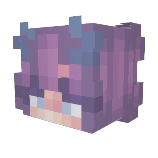 Floracheung Minecraft avatar head, 3D render