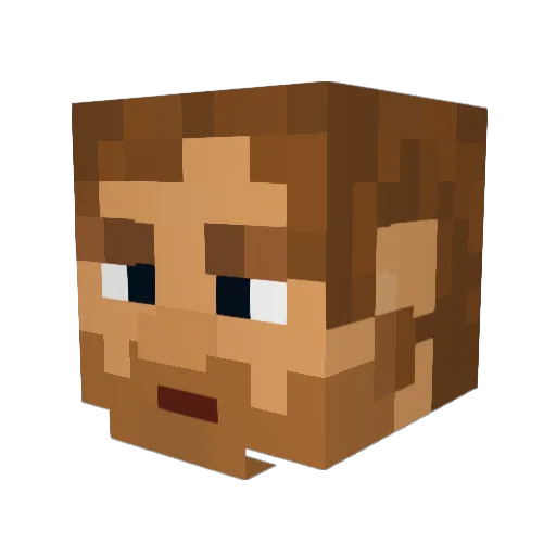 Floraeae Minecraft avatar head, 3D render