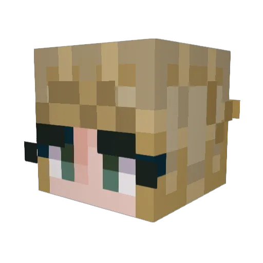 FloralElle Minecraft avatar head, 3D render