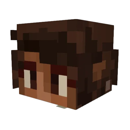 FloralFixator Minecraft avatar head, 3D render