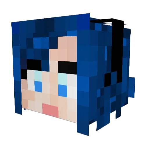 Floralyne Minecraft avatar head, 3D render