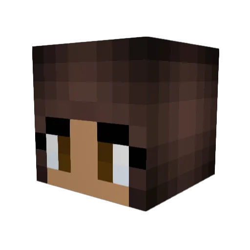 Florapathy Minecraft avatar head, 3D render