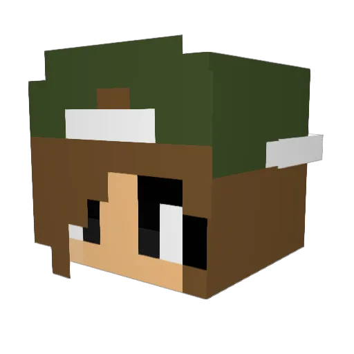 Floravol Minecraft avatar head, 3D render
