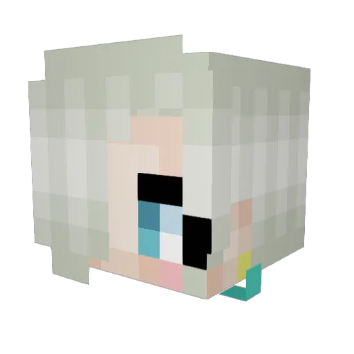 FlordeMaria Minecraft avatar head, 3D render