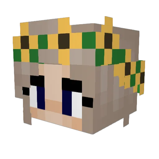 Flordemierda Minecraft avatar head, 3D render