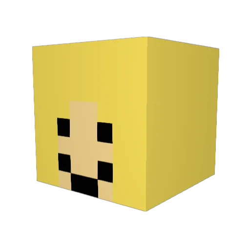 Flordrea Minecraft avatar head, 3D render