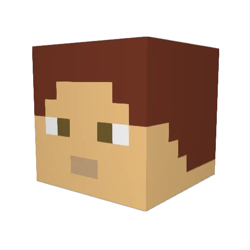 Florek87 Minecraft avatar head, 3D render