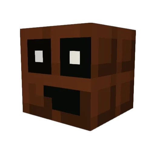 Florelei Minecraft avatar head, 3D render