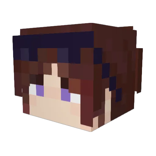 Florence0118 Minecraft avatar head, 3D render