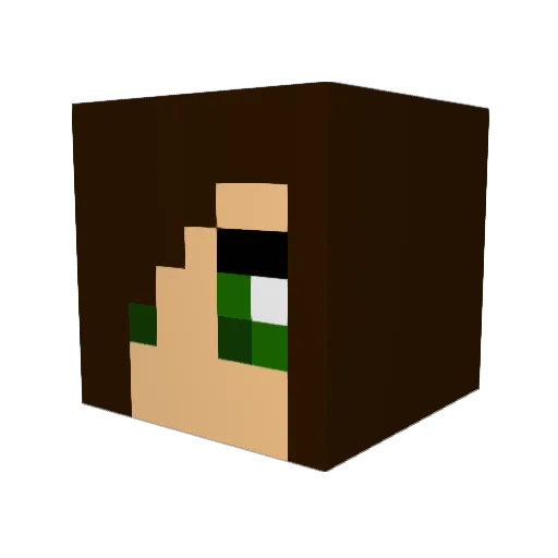 Florence222 Minecraft avatar head, 3D render