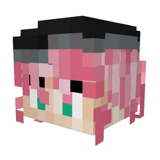 Floreneve Minecraft avatar head, 3D render
