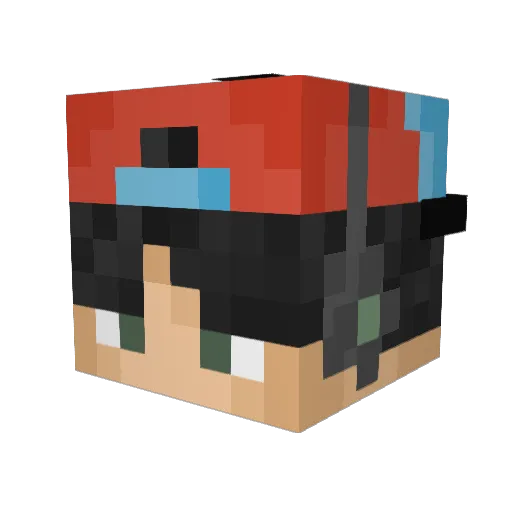 Florgel Minecraft avatar head, 3D render