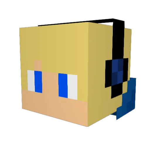 Flori2000 Minecraft avatar head, 3D render