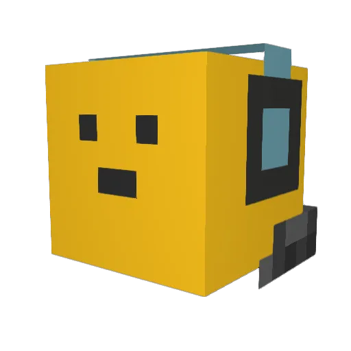 FloriLAN Minecraft avatar head, 3D render