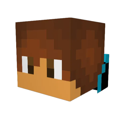 FloriTomm Minecraft avatar head, 3D render