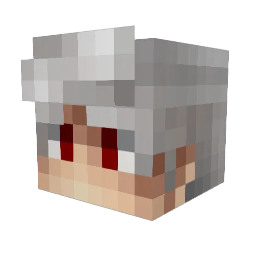 FloriVX Minecraft avatar head, 3D render