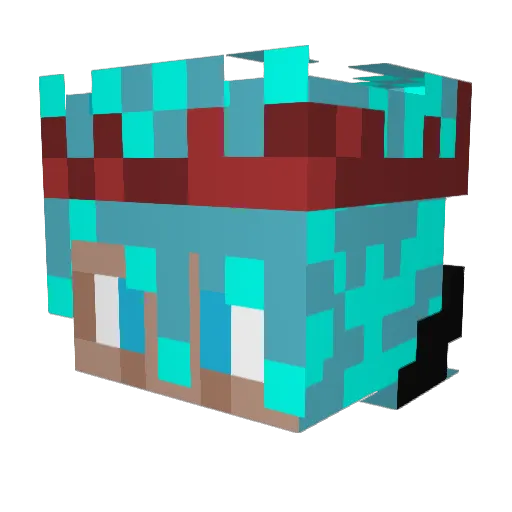 Florian1909 Minecraft avatar head, 3D render