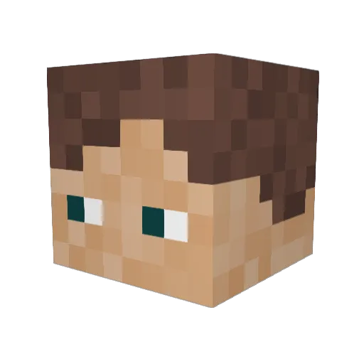 Florian2098 Minecraft avatar head, 3D render