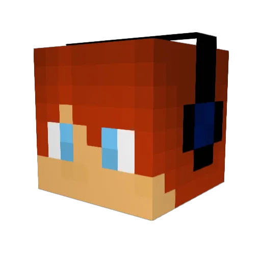 Florian342 Minecraft avatar head, 3D render