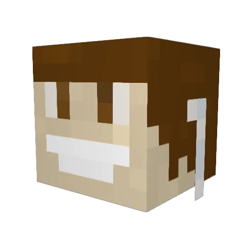 Florian67 Minecraft avatar head, 3D render