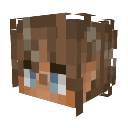 FlorianDaFlower Minecraft avatar head, 3D render