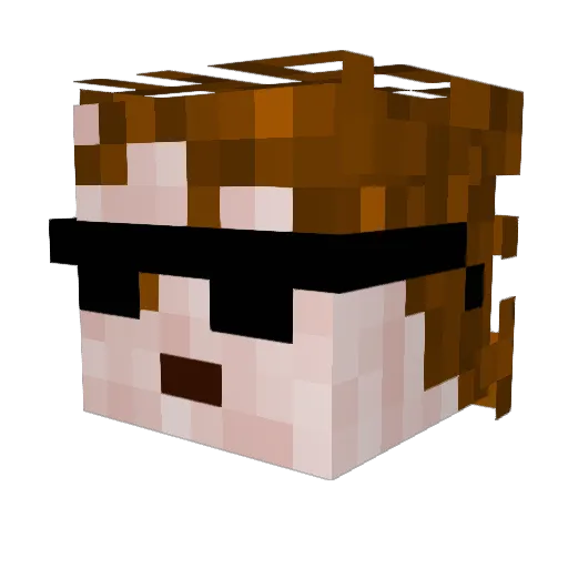 Florian_DeLorean Minecraft avatar head, 3D render