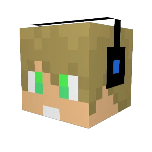 Florian_ProGamer Minecraft avatar head, 3D render