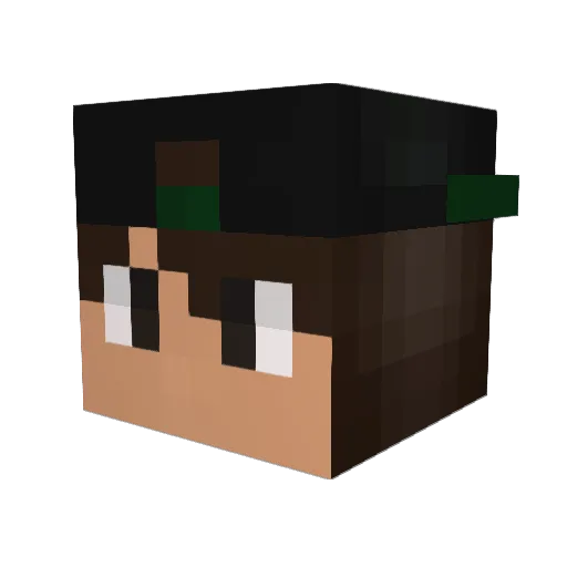 FloriansTV Minecraft avatar head, 3D render