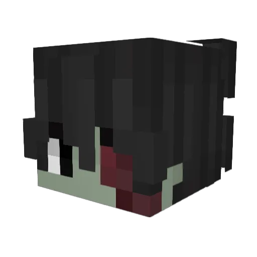 Floriato Minecraft avatar head, 3D render
