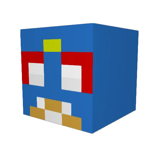 Floribest Minecraft avatar head, 3D render