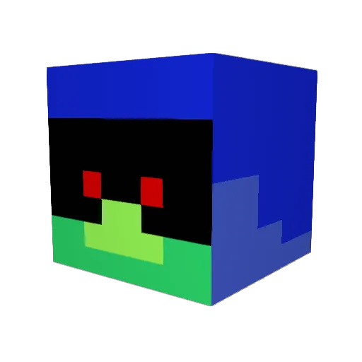 FloriiB06 Minecraft avatar head, 3D render