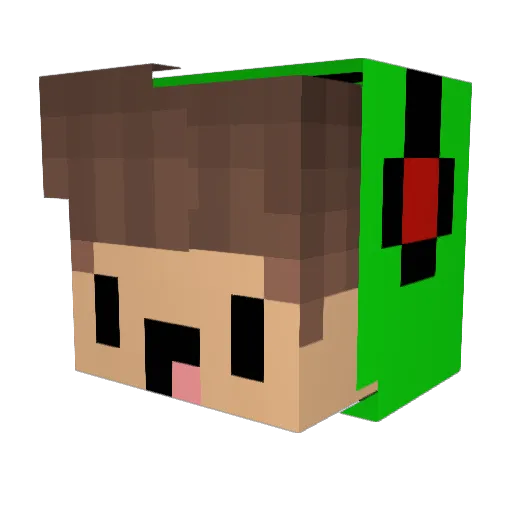 FlorimGamerYT Minecraft avatar head, 3D render