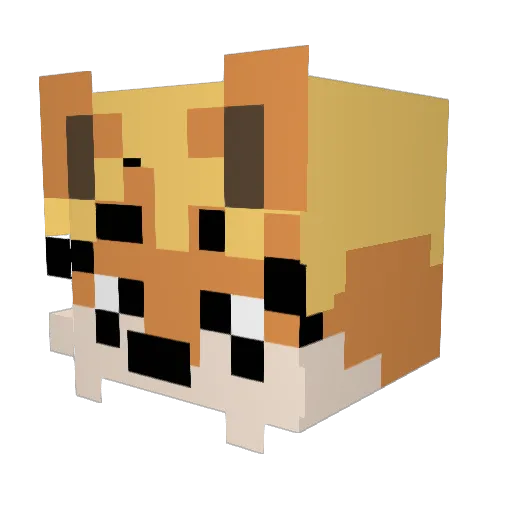 Florince Minecraft avatar head, 3D render